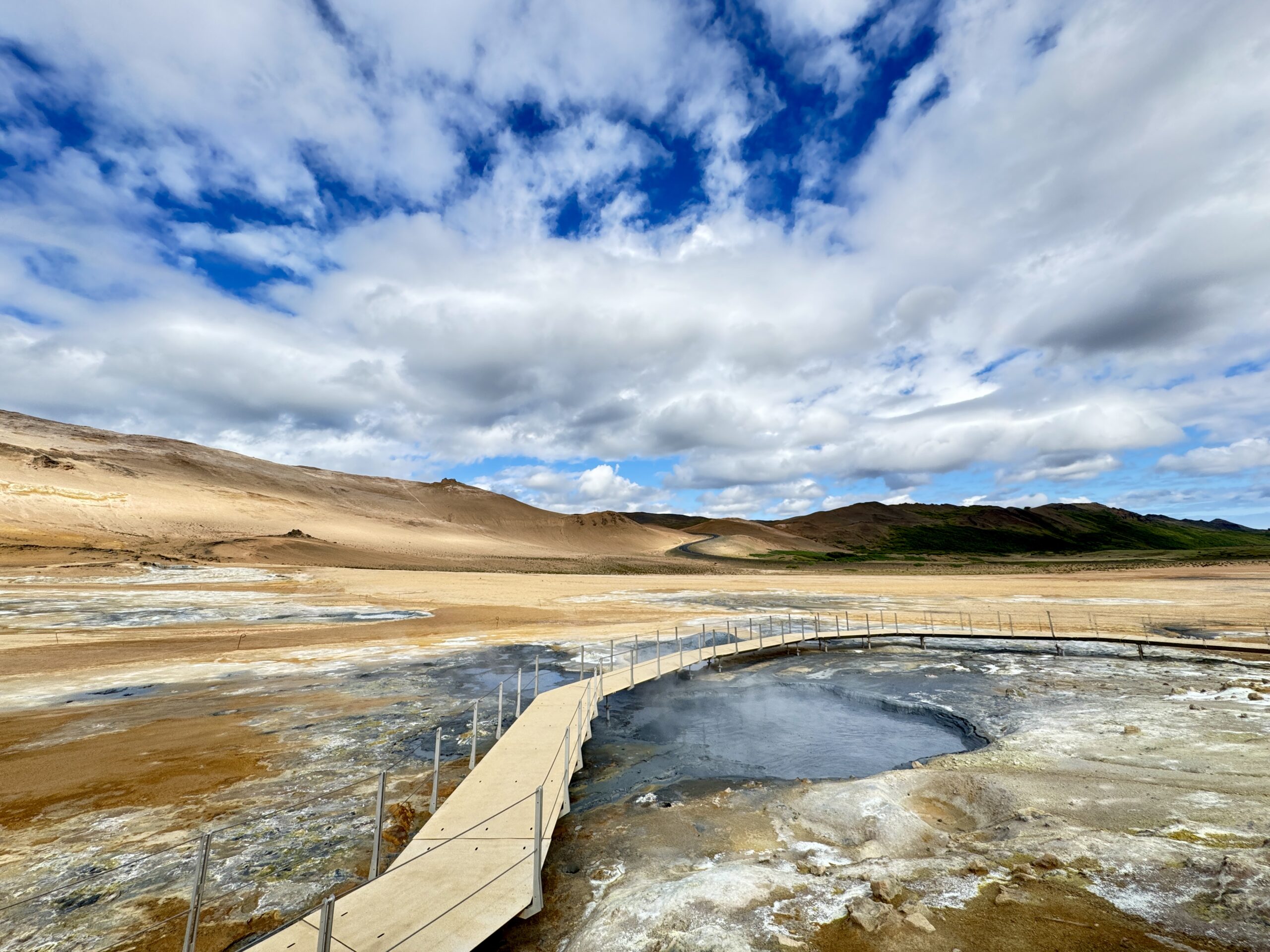 Hverir Geothermal Area Hverir geothermal area in North Iceland with steaming hot springs